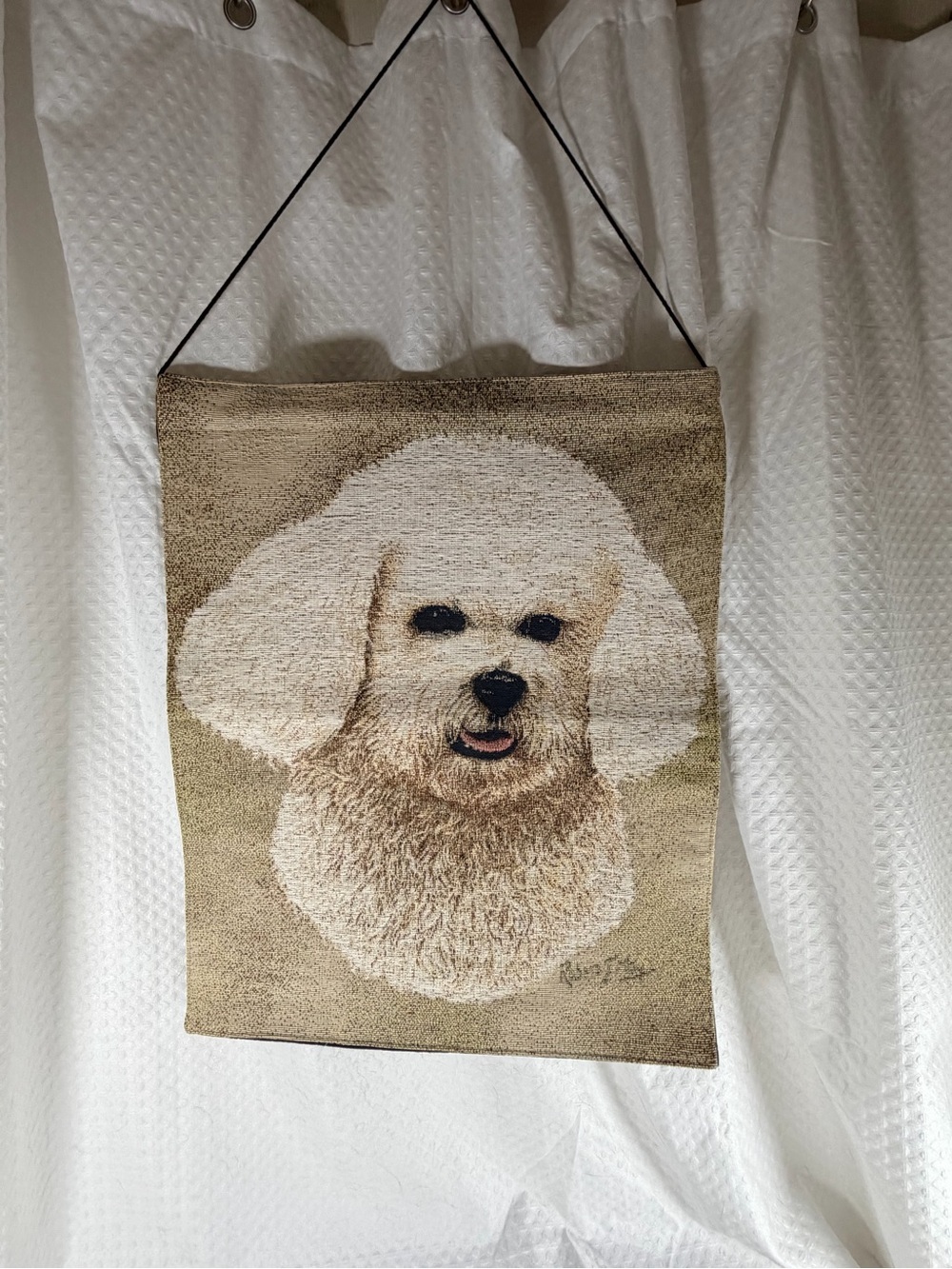 Robert May- Bichon Frisée Woven Tapestry Wall Wall Hanging